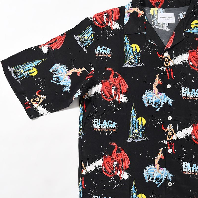 HEAVY METAL ALOHA SHIRT -BLACK-
