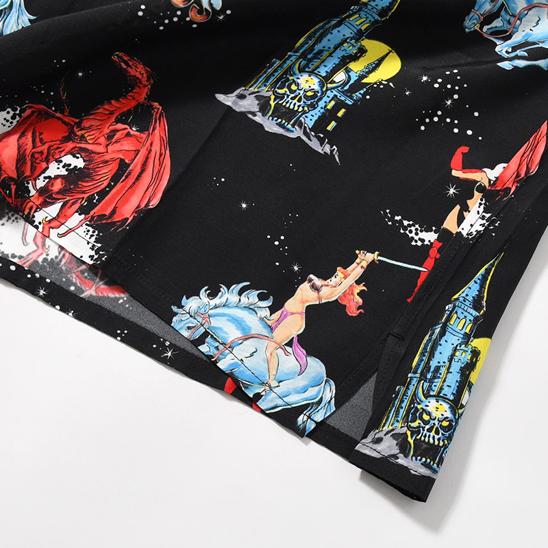 HEAVY METAL ALOHA SHIRT -BLACK-