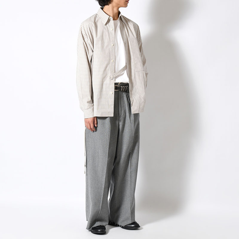 TUCK-BAGGY TYPE 3 Bishu Japan Nep Wool FAB -2.COLOR-
