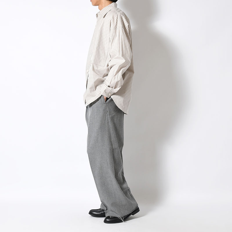 TUCK-BAGGY TYPE 3 Bishu Japan Nep Wool FAB -2.COLOR-