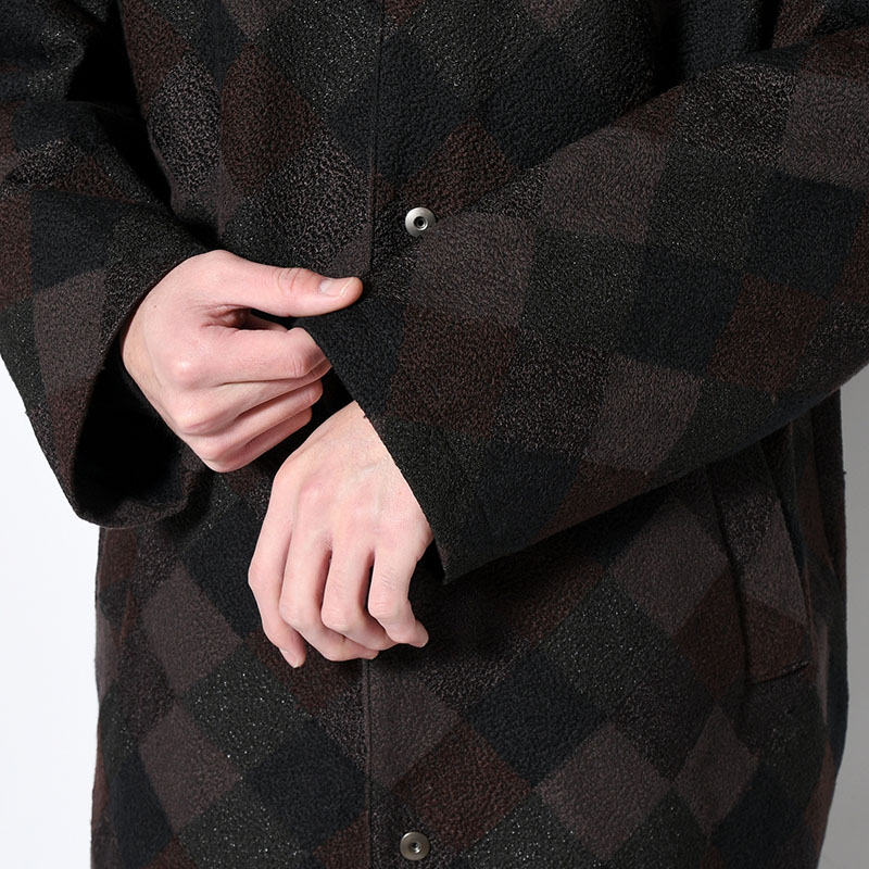 QUILTING COAT Original Embroidery FAB -ASH BROWN-