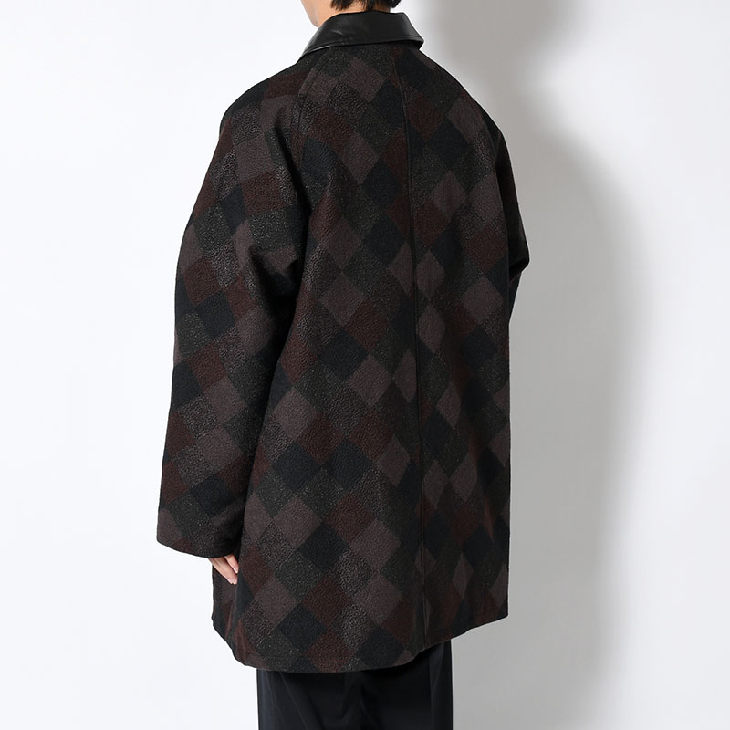 QUILTING COAT Original Embroidery FAB -ASH BROWN-