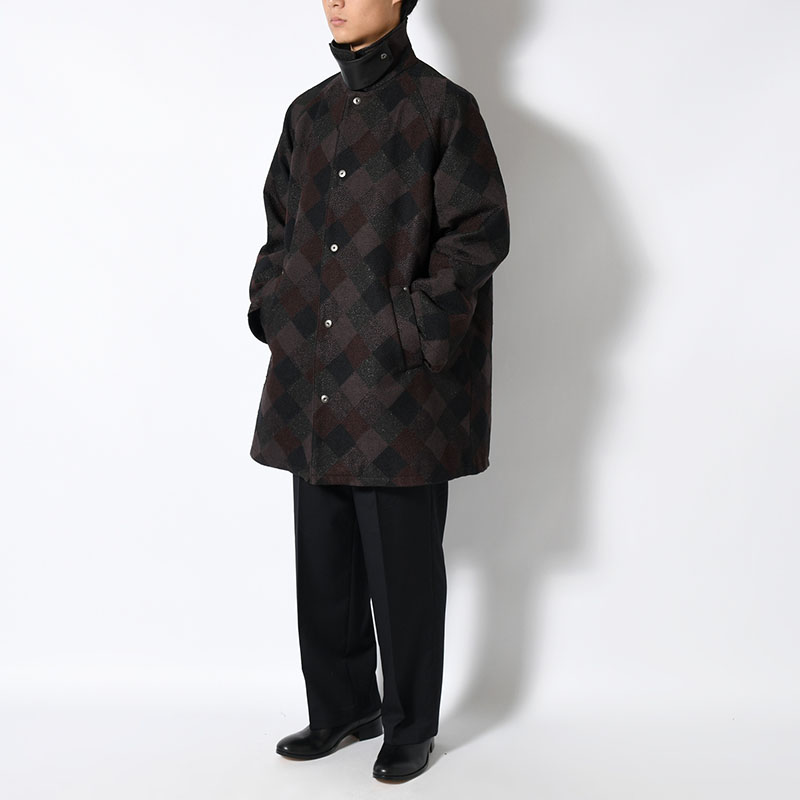 QUILTING COAT Original Embroidery FAB -ASH BROWN-