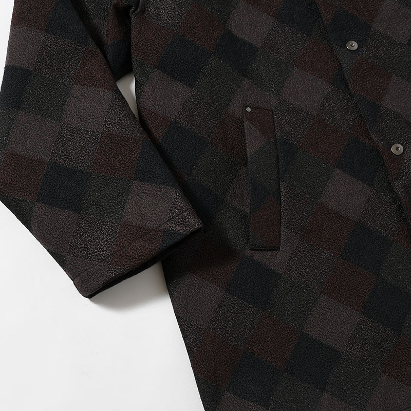 QUILTING COAT Original Embroidery FAB -ASH BROWN-