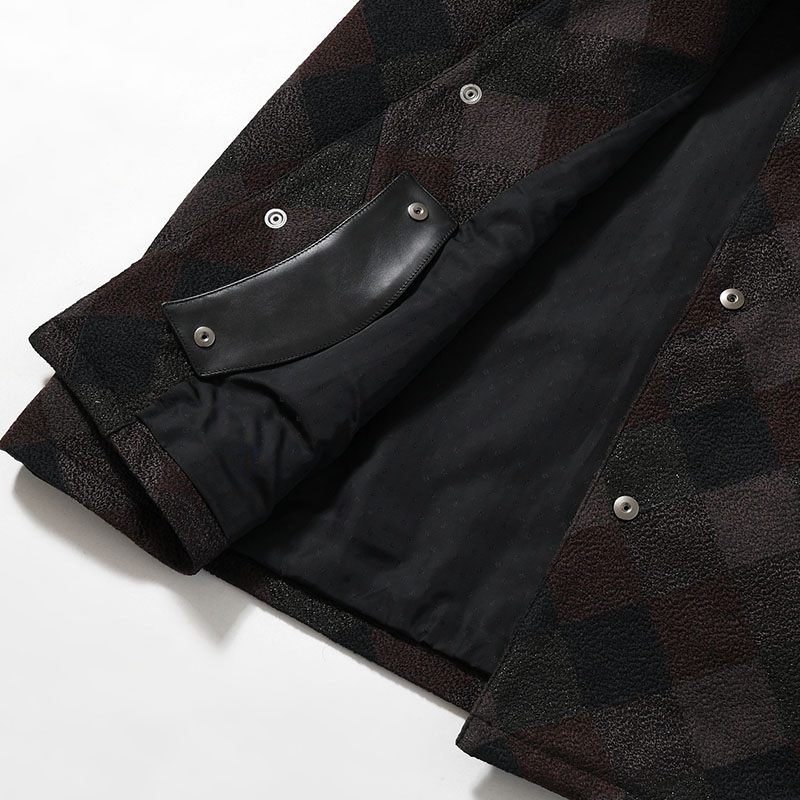 QUILTING COAT Original Embroidery FAB -ASH BROWN-