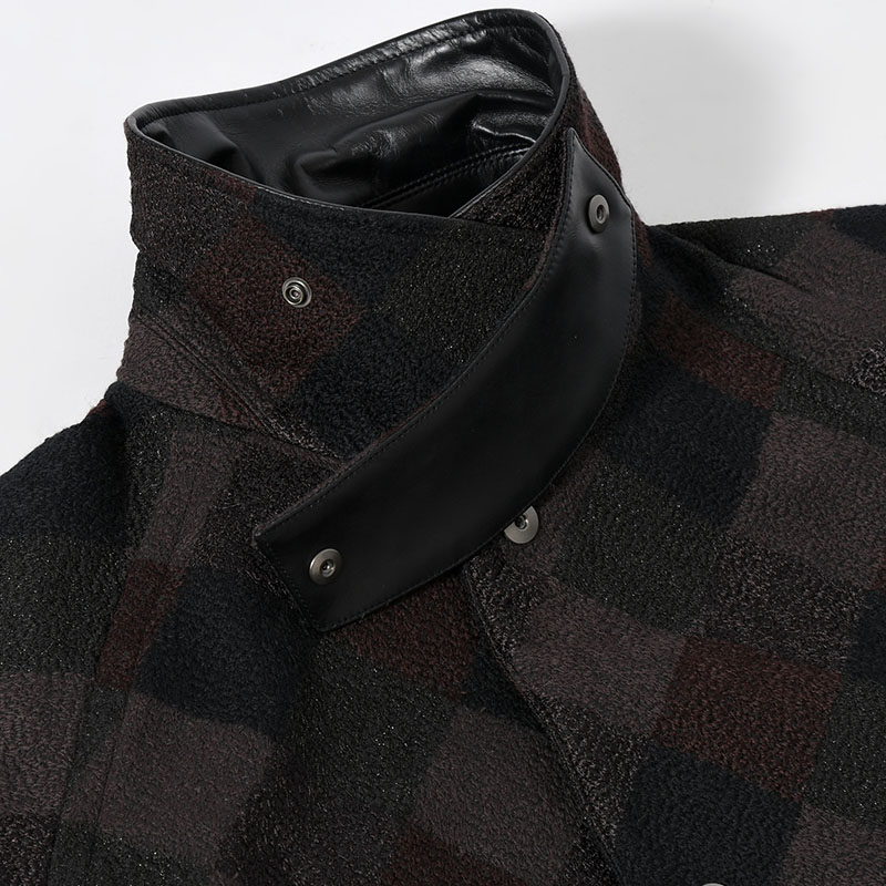 QUILTING COAT Original Embroidery FAB -ASH BROWN-