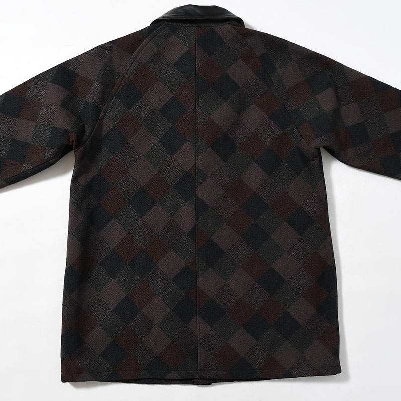 QUILTING COAT Original Embroidery FAB -ASH BROWN-