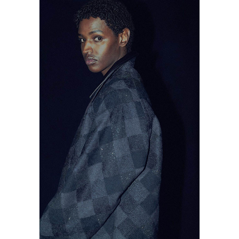 QUILTING COAT Original Embroidery FAB -ASH BROWN-