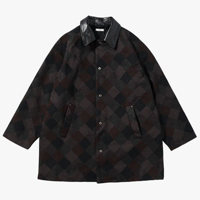 QUILTING COAT Original Embroidery FAB -ASH BROWN-