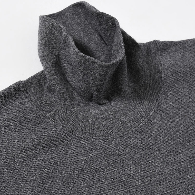 HIGH NECK LONG SLEEVE TEE 26/1 BD Micro Waffle -2.COLOR-