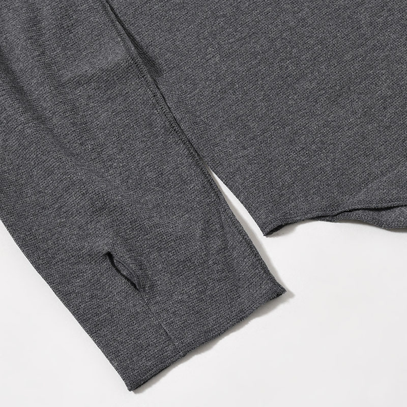HIGH NECK LONG SLEEVE TEE 26/1 BD Micro Waffle -2.COLOR-