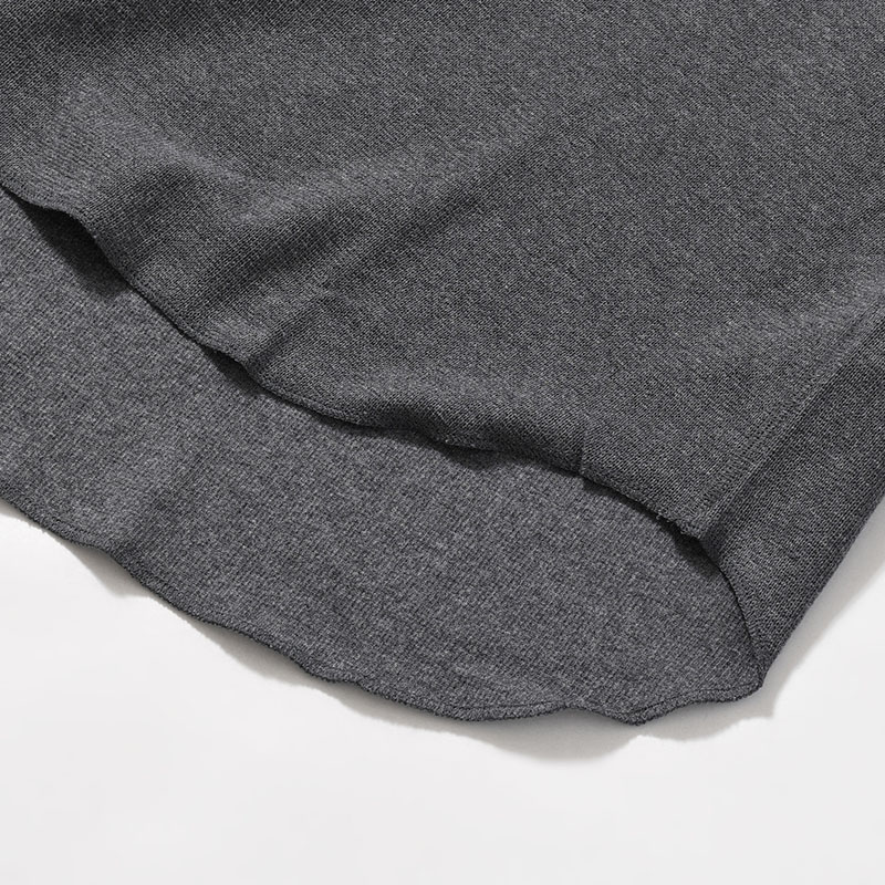 HIGH NECK LONG SLEEVE TEE 26/1 BD Micro Waffle -2.COLOR-