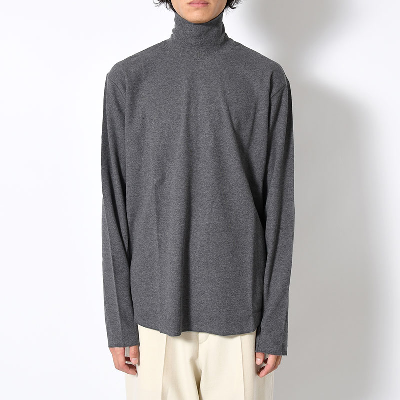 HIGH NECK LONG SLEEVE TEE 26/1 BD Micro Waffle -2.COLOR-