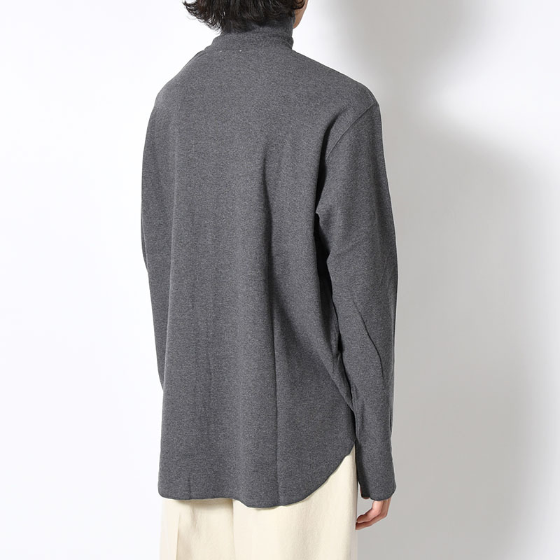 HIGH NECK LONG SLEEVE TEE 26/1 BD Micro Waffle -2.COLOR-
