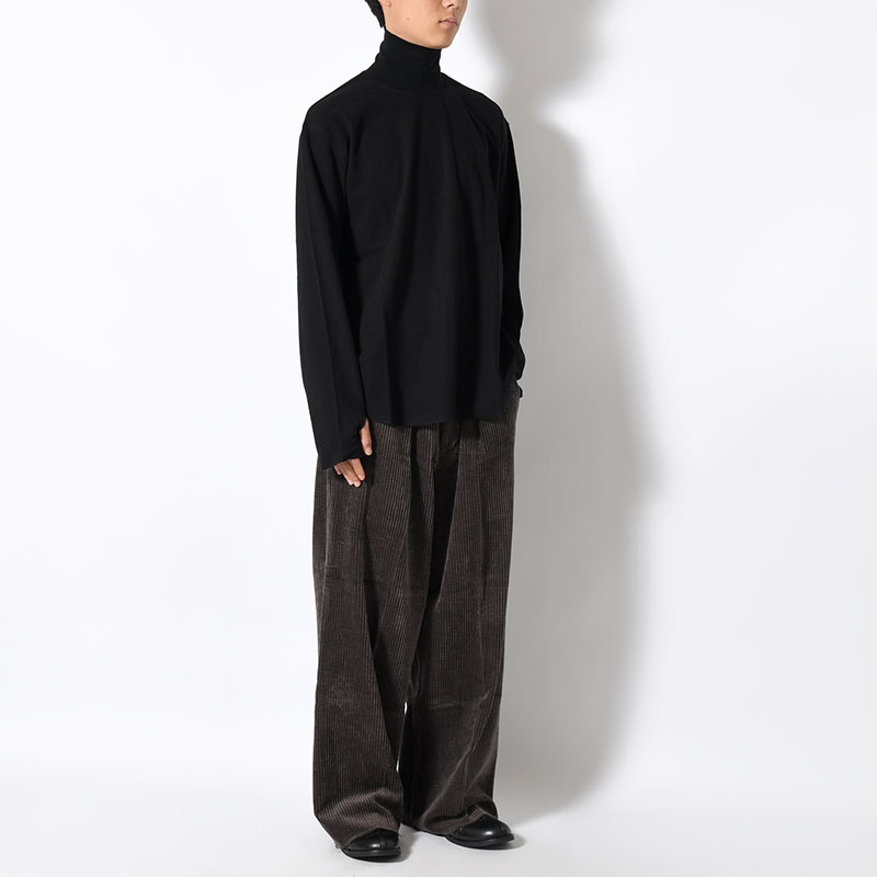 HIGH NECK LONG SLEEVE TEE 26/1 BD Micro Waffle -2.COLOR-