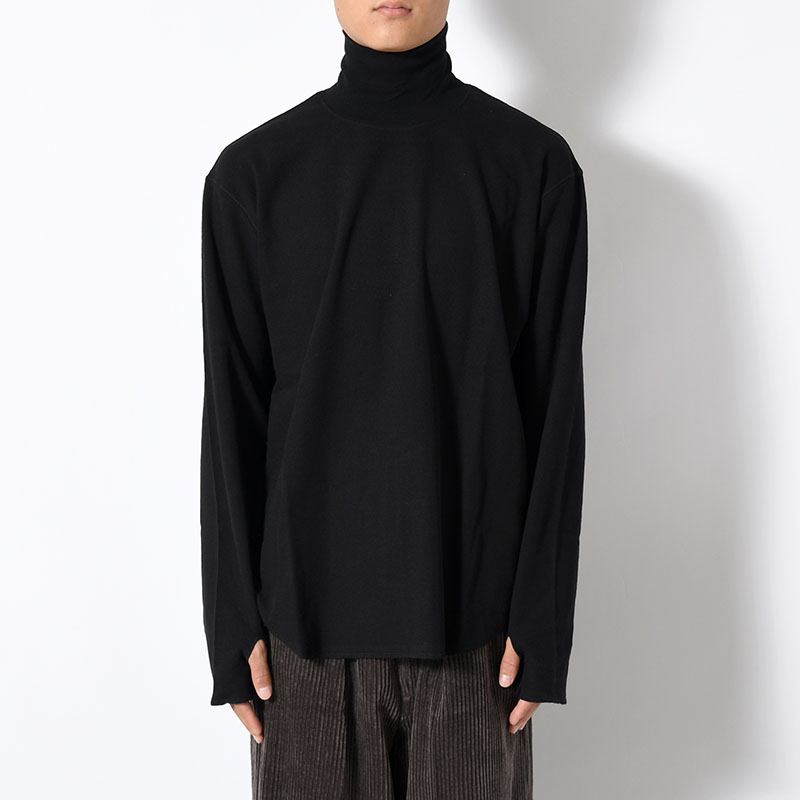 HIGH NECK LONG SLEEVE TEE 26/1 BD Micro Waffle -2.COLOR-