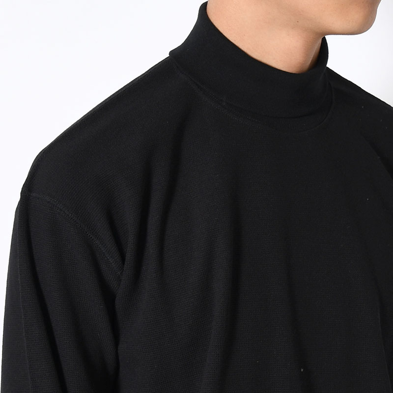 HIGH NECK LONG SLEEVE TEE 26/1 BD Micro Waffle -2.COLOR-