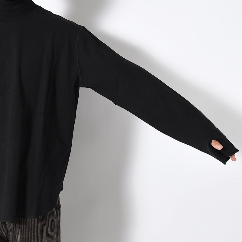 HIGH NECK LONG SLEEVE TEE 26/1 BD Micro Waffle -2.COLOR-