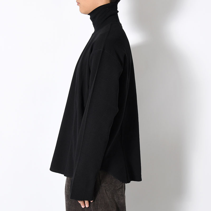 HIGH NECK LONG SLEEVE TEE 26/1 BD Micro Waffle -2.COLOR-