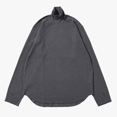 HIGH NECK LONG SLEEVE TEE 26/1 BD Micro Waffle -2.COLOR-