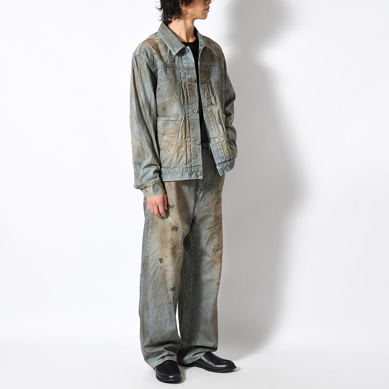NEW COMMUNE DIRT BAGGY DENIM PANTS -INDIGO-
