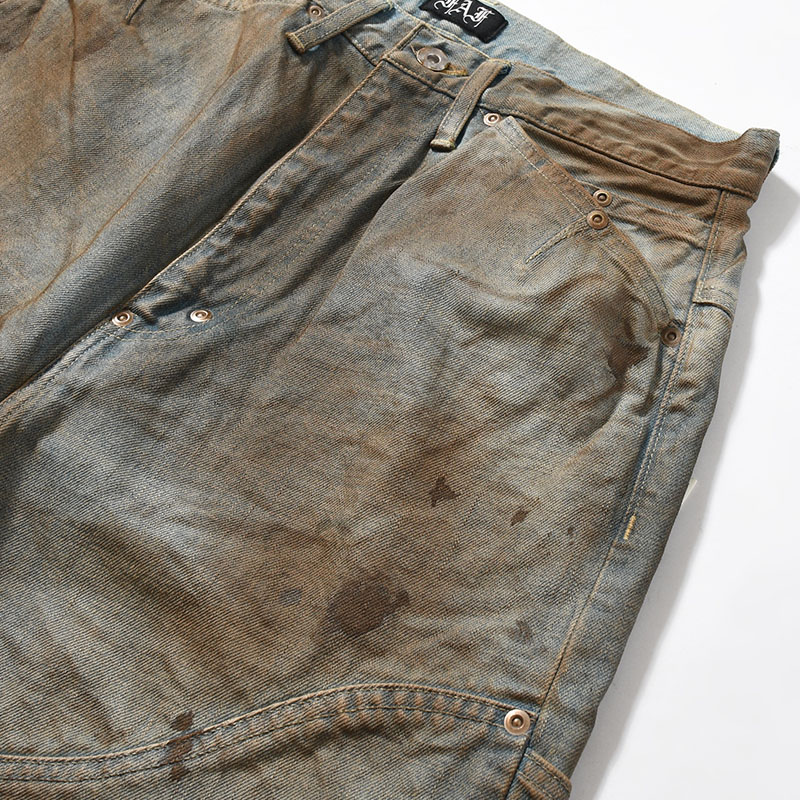 NEW COMMUNE DIRT BAGGY DENIM PANTS -INDIGO-