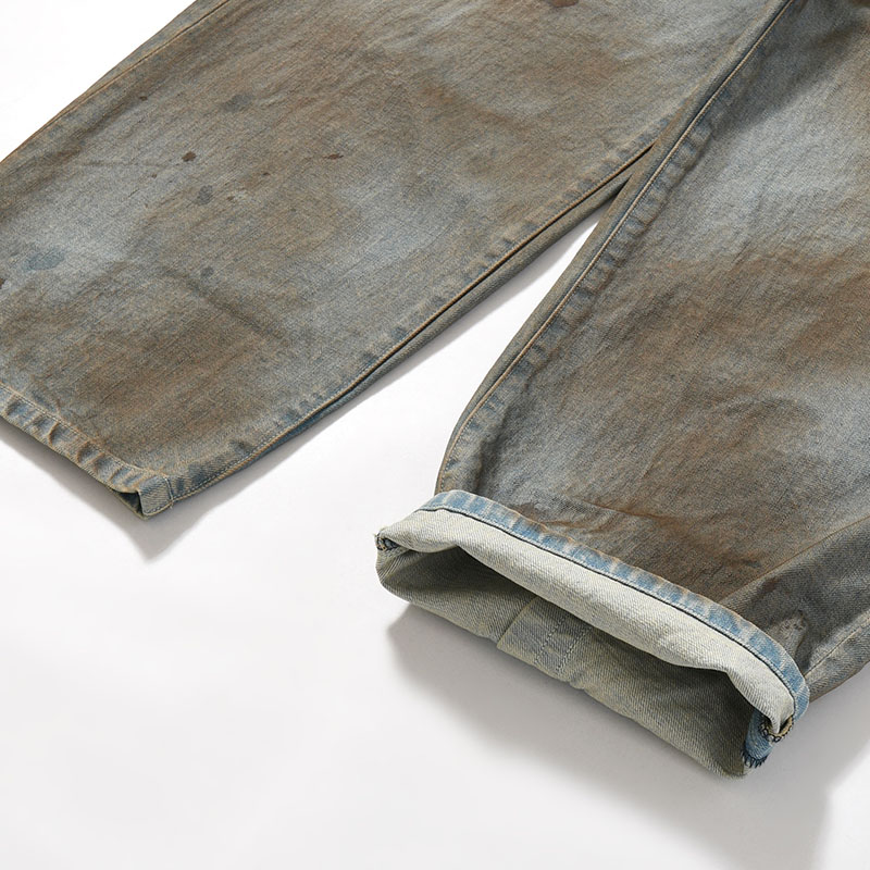 NEW COMMUNE DIRT BAGGY DENIM PANTS -INDIGO-