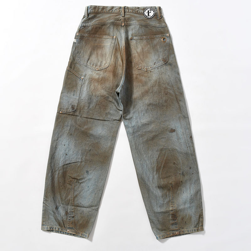 NEW COMMUNE DIRT BAGGY DENIM PANTS -INDIGO-