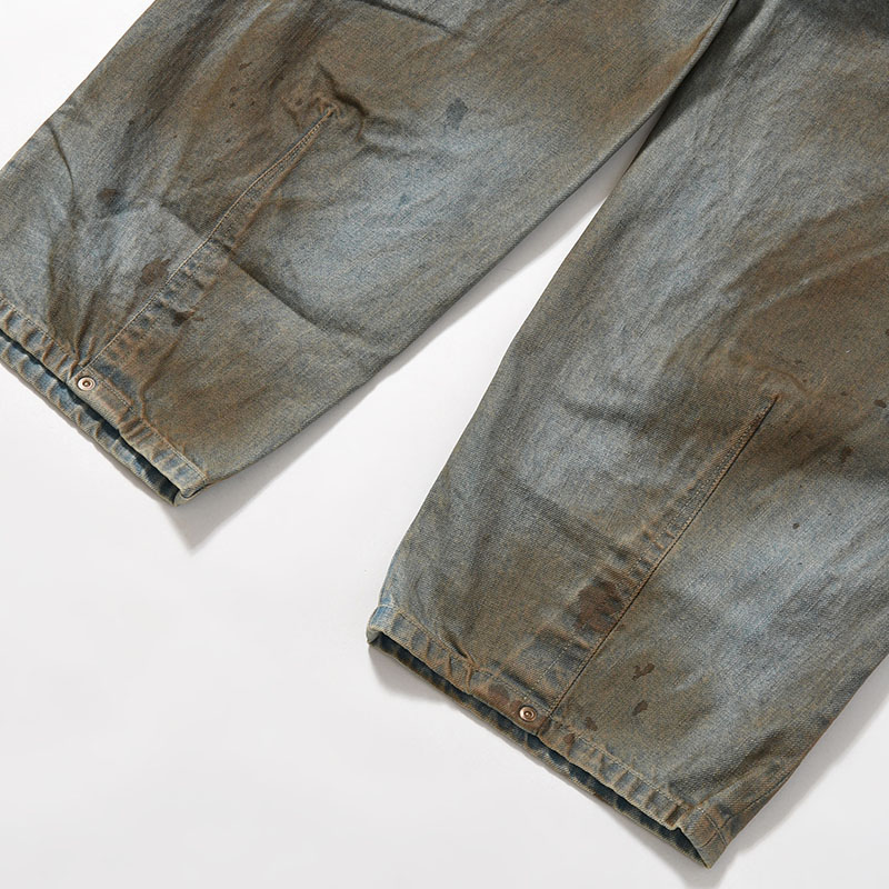 NEW COMMUNE DIRT BAGGY DENIM PANTS -INDIGO-