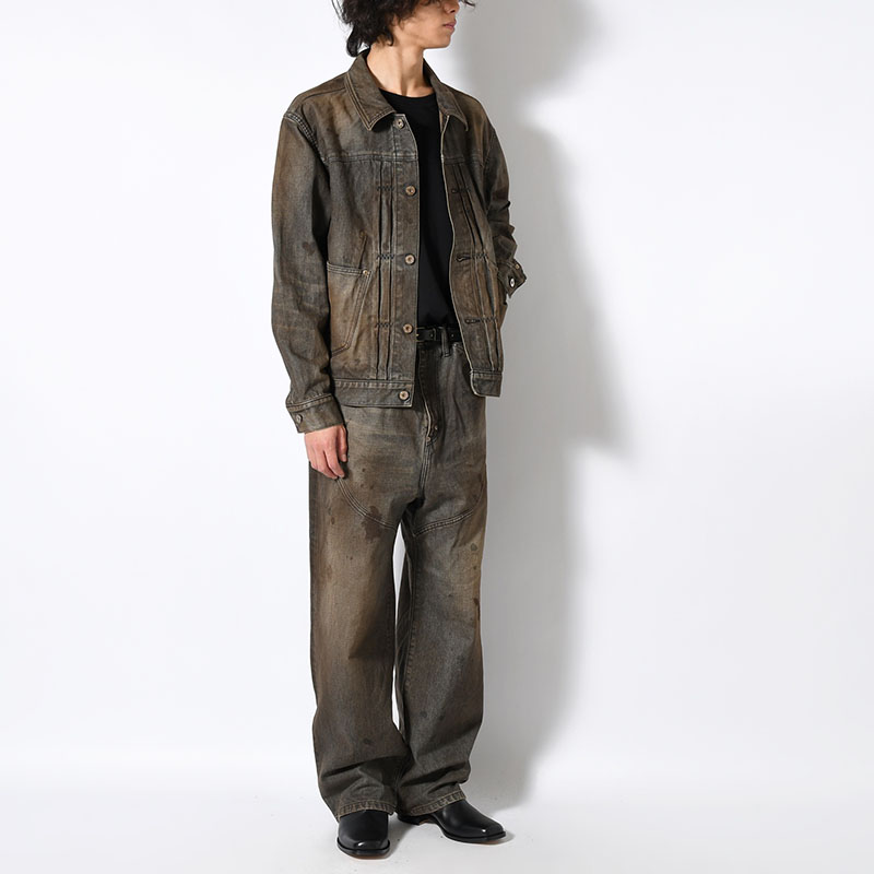 NEW COMMUNE DIRT BAGGY DENIM PANTS -2.COLOR-
