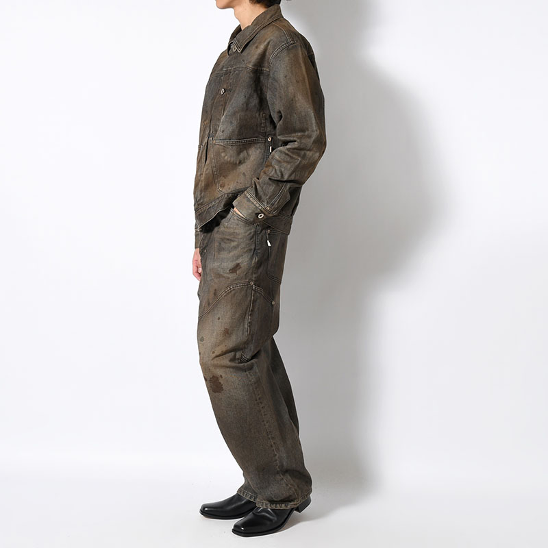 NEW COMMUNE DIRT BAGGY DENIM PANTS -2.COLOR-