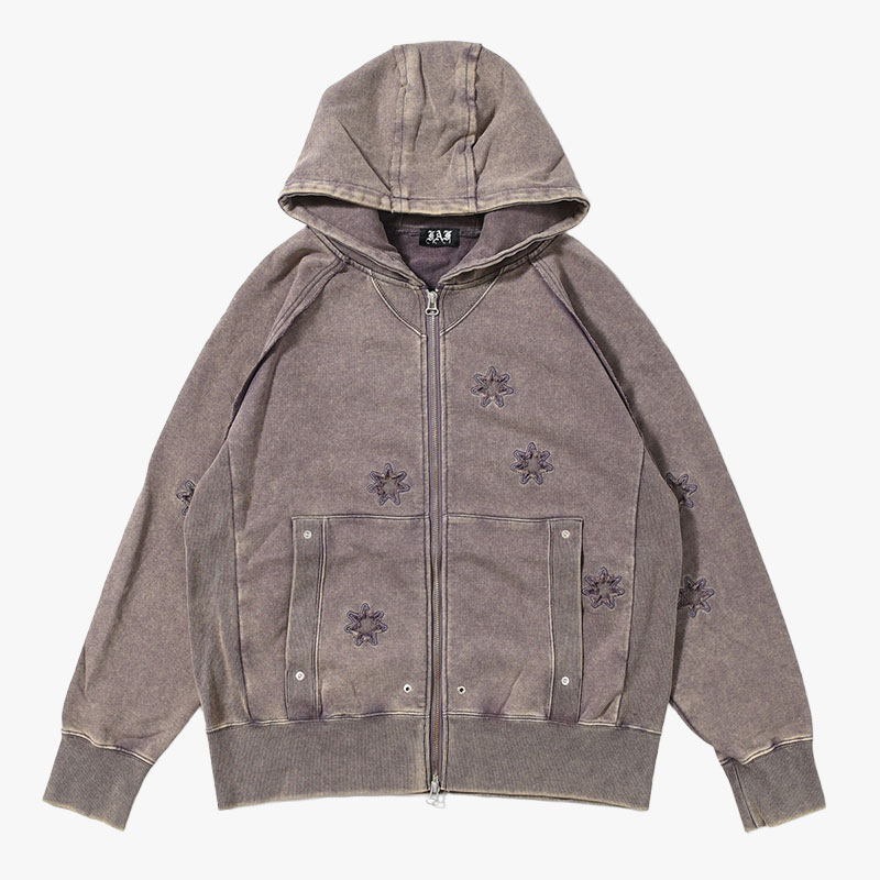 STELLA (ZIP UP HOODIE) -2.COLOR-(BROWN)
