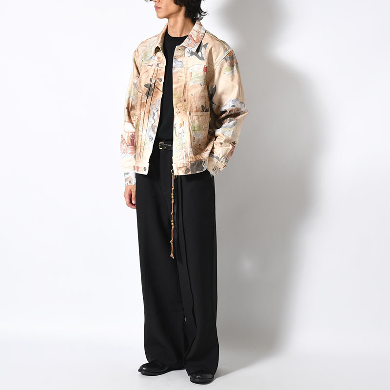 TYPE-2.5 DIRT DENIM JACKET (PRINT) -ISLAND-