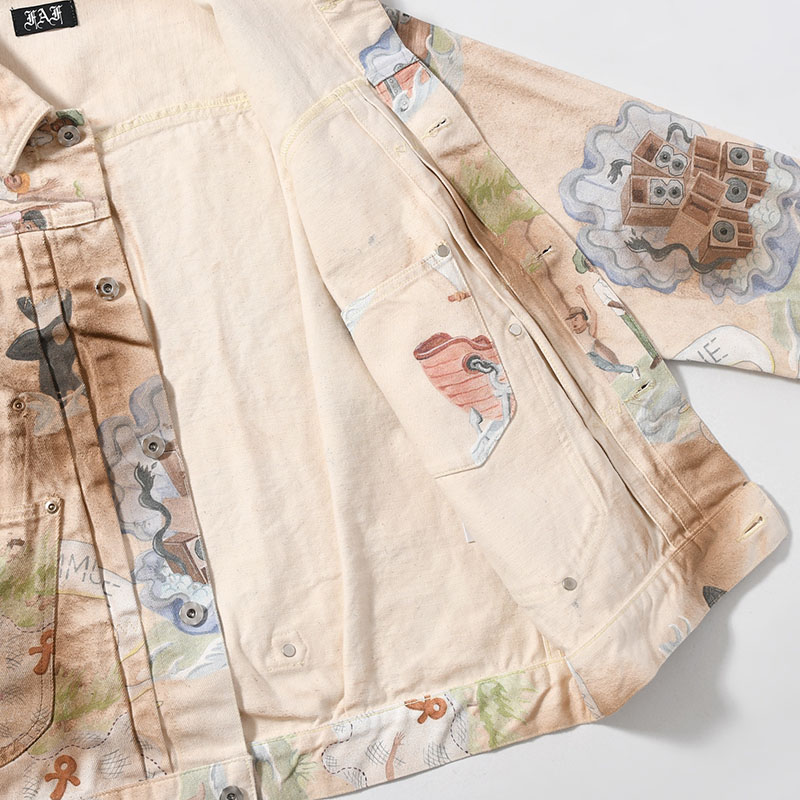 TYPE-2.5 DIRT DENIM JACKET (PRINT) -ISLAND-