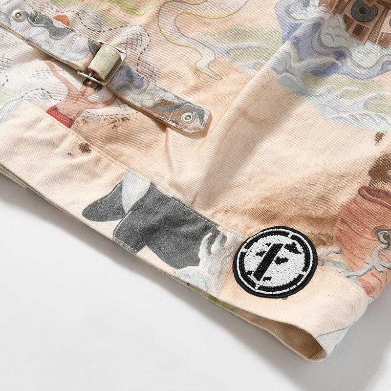 TYPE-2.5 DIRT DENIM JACKET (PRINT) -ISLAND-