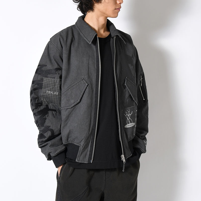 PERIGLACIAL FLIGHT JACKET -BLACK WASH-