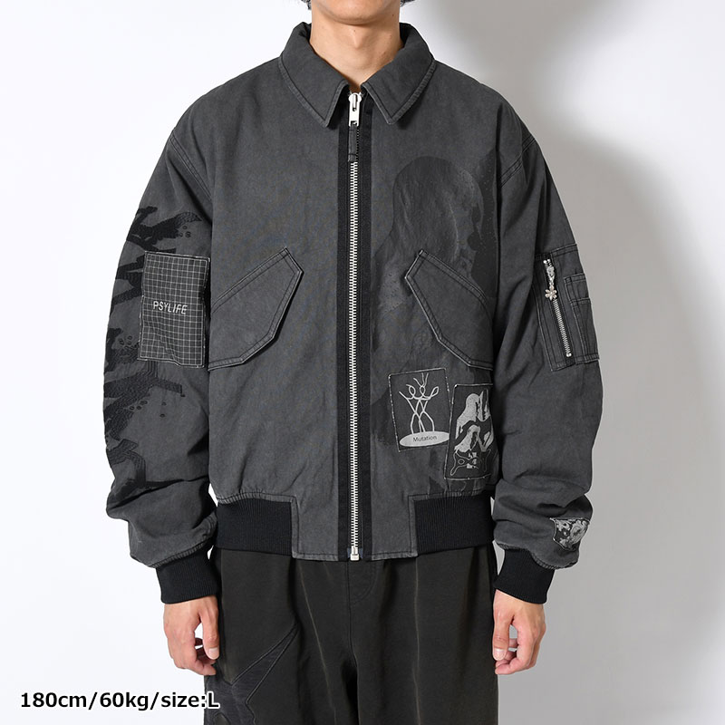 PERIGLACIAL FLIGHT JACKET -BLACK WASH-