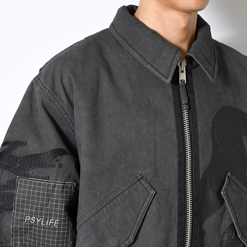 PERIGLACIAL FLIGHT JACKET -BLACK WASH-