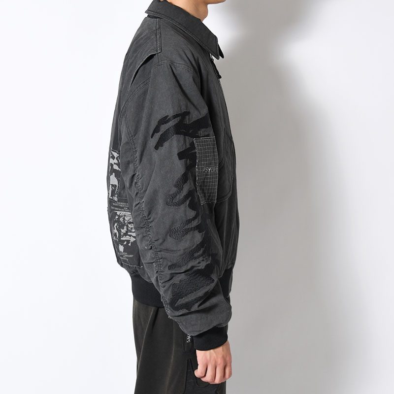 PERIGLACIAL FLIGHT JACKET -BLACK WASH-