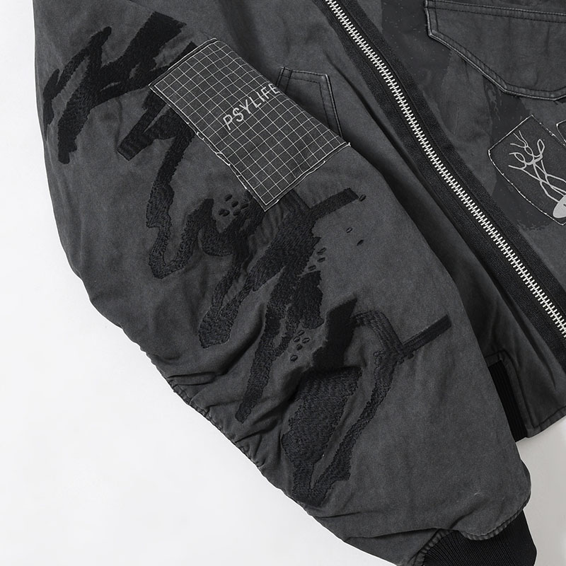 PERIGLACIAL FLIGHT JACKET -BLACK WASH-