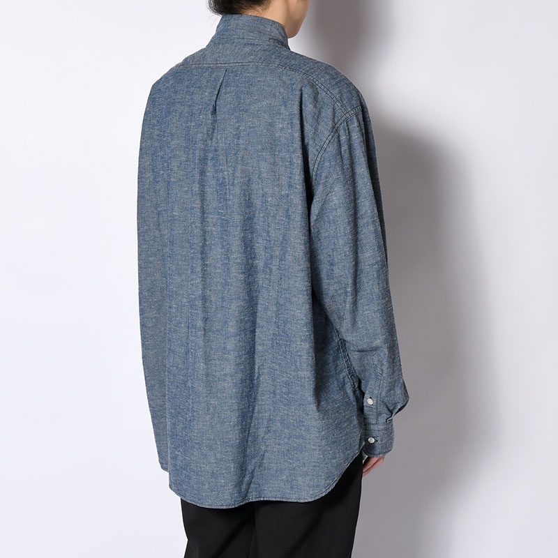 CHAMBRAY BUTTON DOWN SHIRTS -Cotton slub- -2.COLOR-