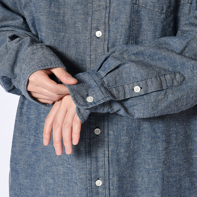 CHAMBRAY BUTTON DOWN SHIRTS -Cotton slub- -2.COLOR-