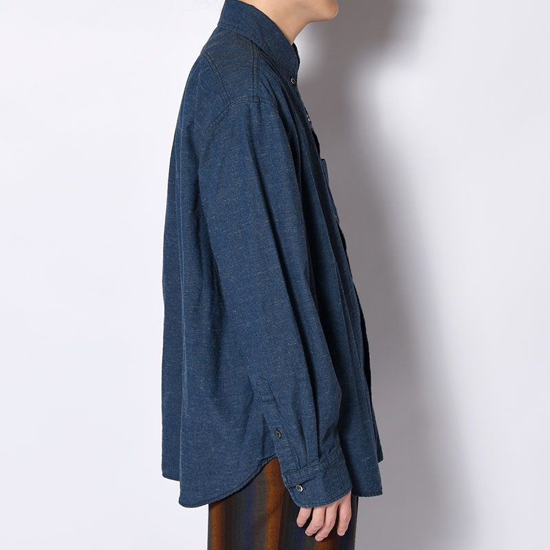 CHAMBRAY BUTTON DOWN SHIRTS -Cotton slub- -2.COLOR-