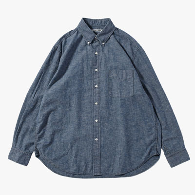 CHAMBRAY BUTTON DOWN SHIRTS -Cotton slub- -2.COLOR-