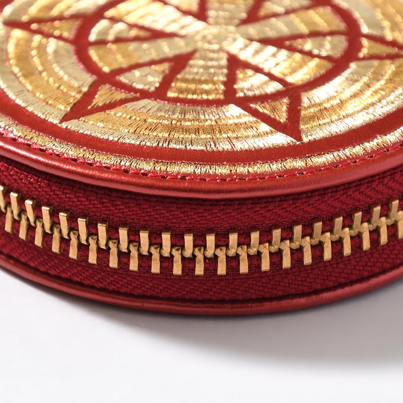 COIN CASE -METALLIC RED-