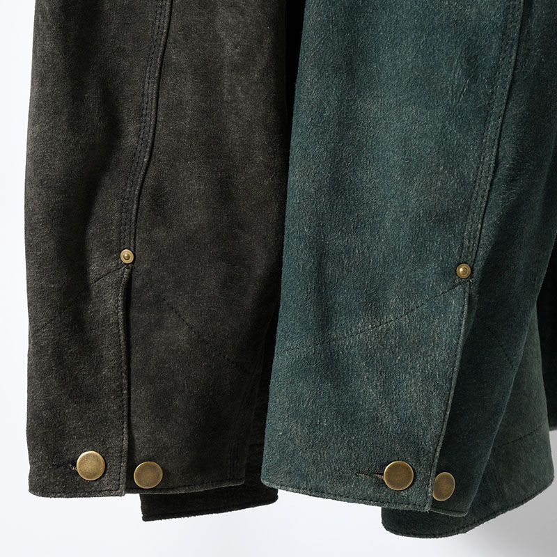 LEATHER MICHIGAN CHORE COAT -Goat suede Antique finish- -2.COLOR-