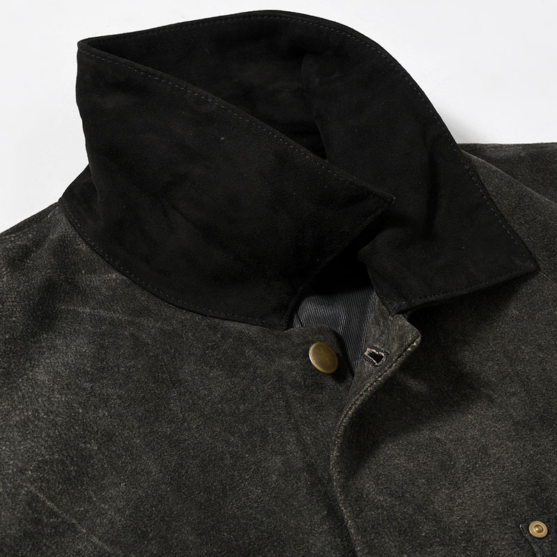 LEATHER MICHIGAN CHORE COAT -Goat suede Antique finish- -2.COLOR-