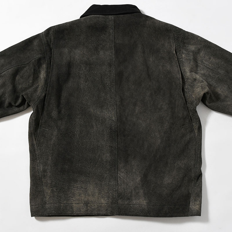 LEATHER MICHIGAN CHORE COAT -Goat suede Antique finish- -2.COLOR-