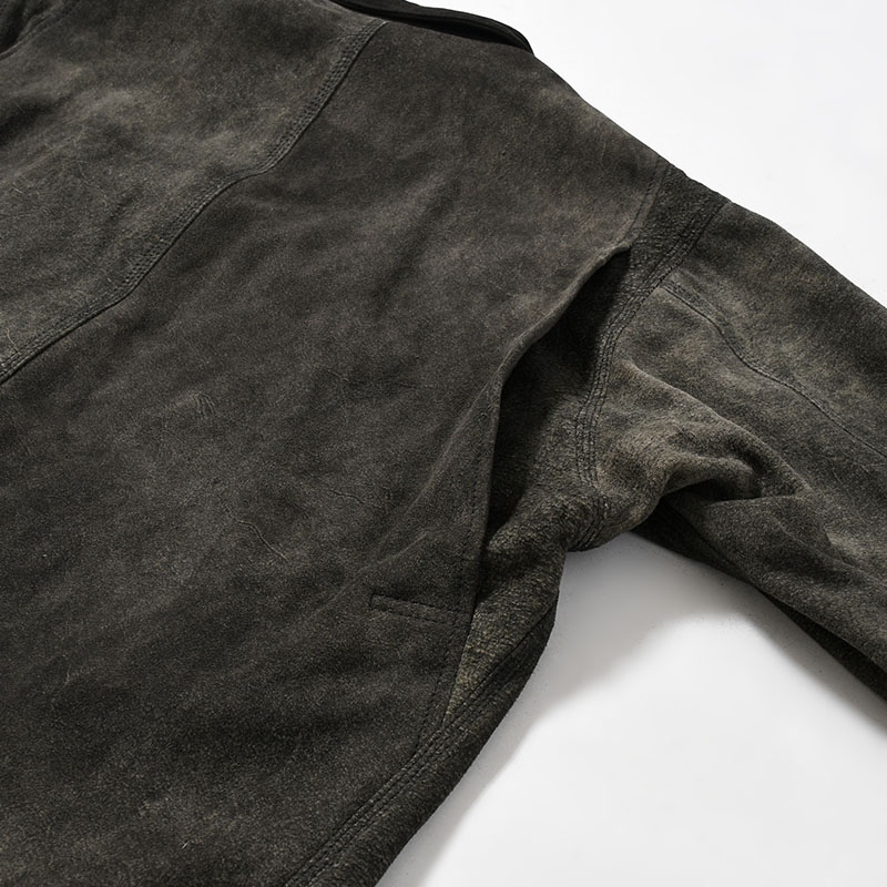 LEATHER MICHIGAN CHORE COAT -Goat suede Antique finish- -2.COLOR-