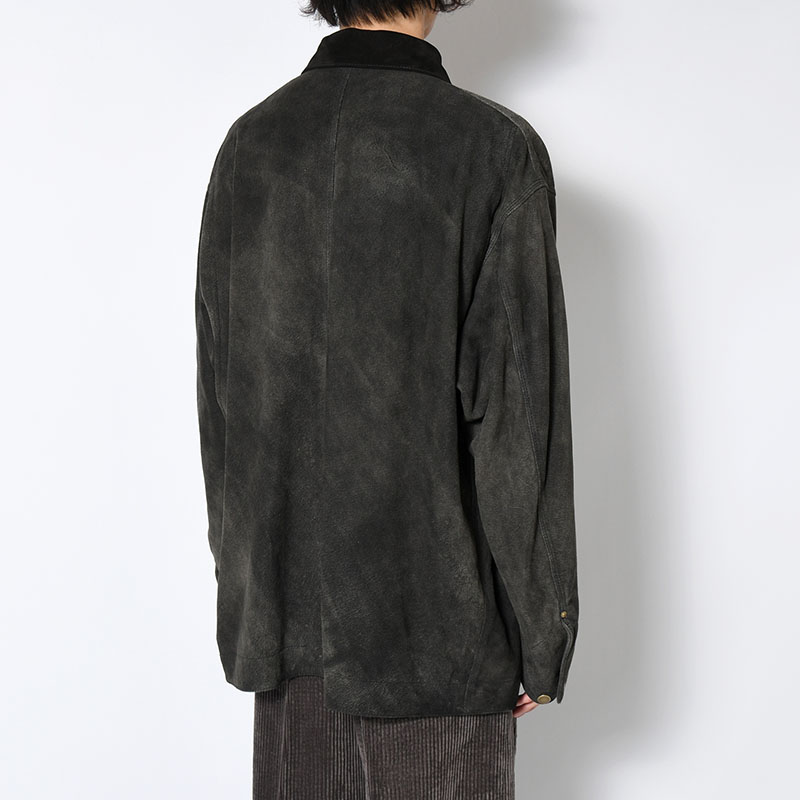 LEATHER MICHIGAN CHORE COAT -Goat suede Antique finish- -2.COLOR-